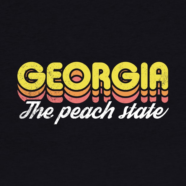 Retro Georgia The Peach State by rojakdesigns